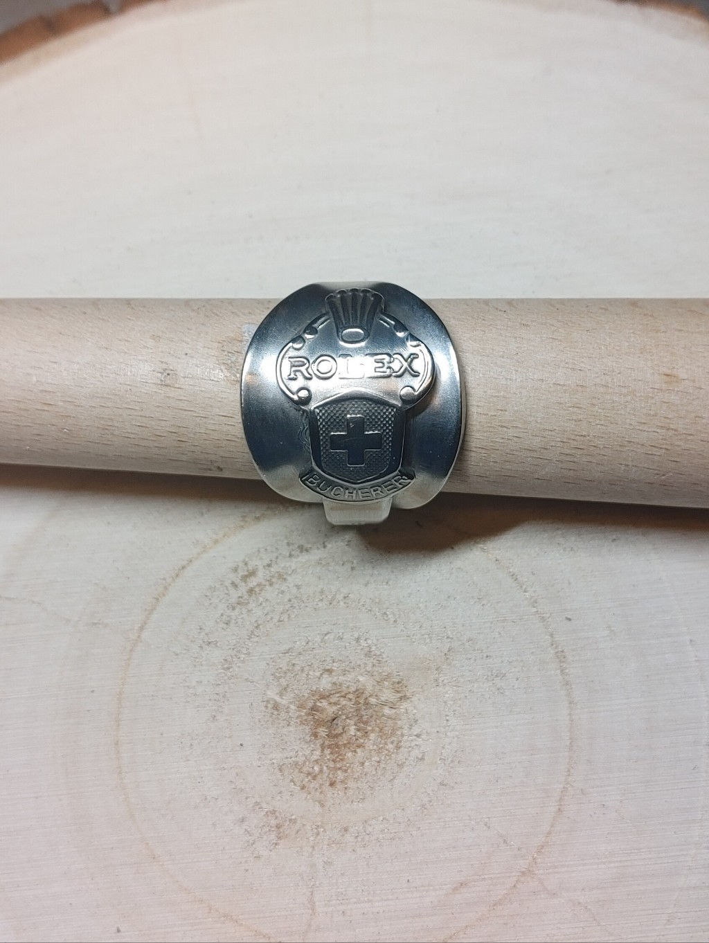Silver Rolex Signet Ring